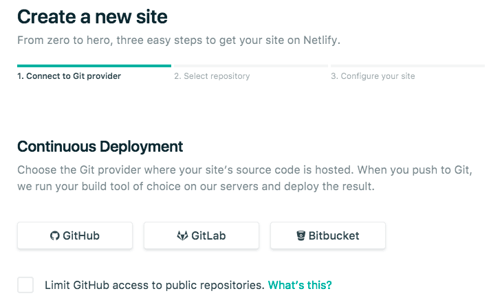 link netlify to repo